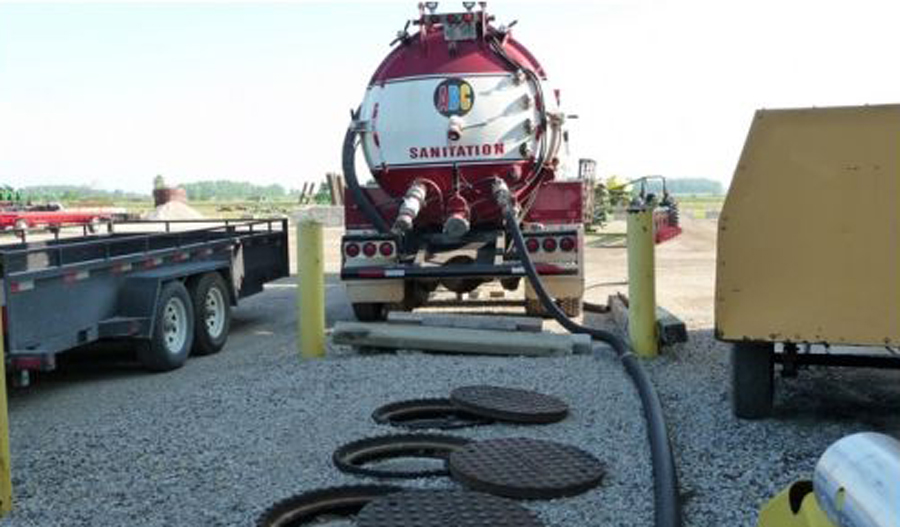ABC service hose deployed at a property